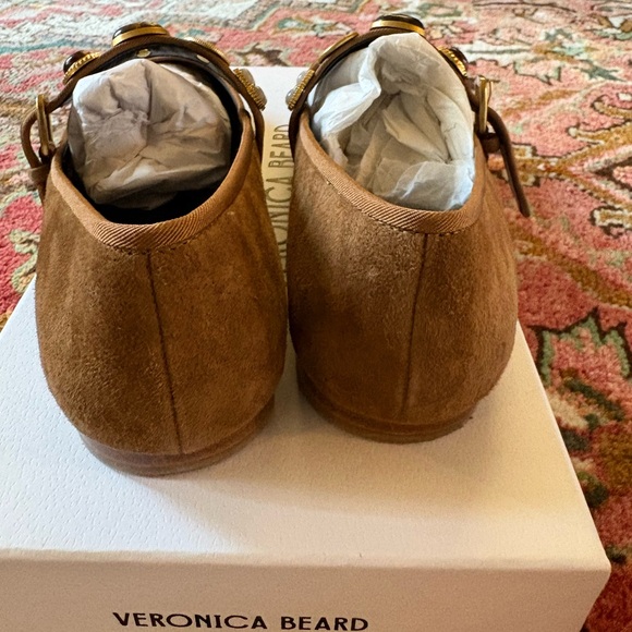 Veronica Beard Tan Flats with Gold Details - Picture 4 of 9